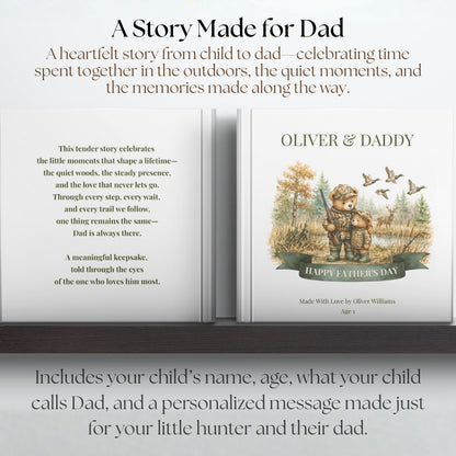 Personalized Hunting Dad Book, Fathers Day Gift From Kids, Custom Outdoorsman Daddy Story Keepsake
