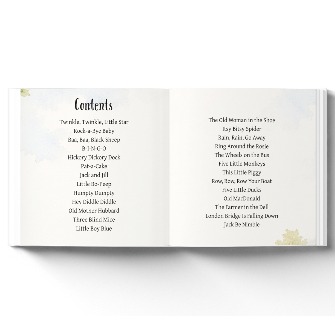 Personalized Christian Nursery Rhymes Book, Custom Faith Gift for Kids, Baptism Gift, Baby Dedication, Easter Gift, Christian Keepsake