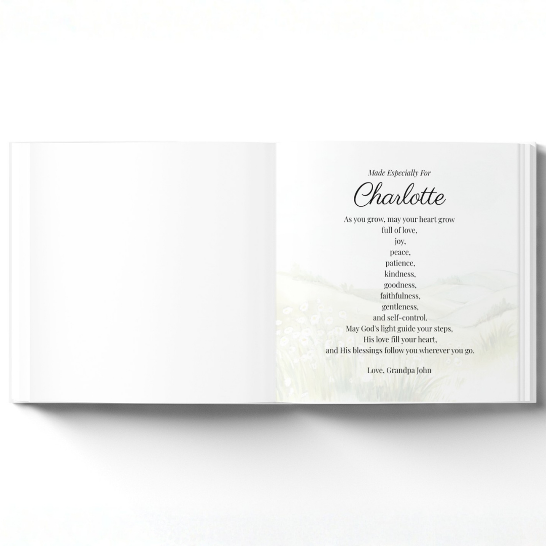 My Fruit of the Spirit Journey | Personalized Christian Book for Kids, Baptism Gift, Bible Storybook, Christian Gift