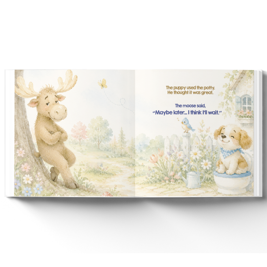 Personalized Potty Training Book for Toddlers | Everybody Poops Except the Moose | Custom Toilet Learning Story | Potty Training Gift