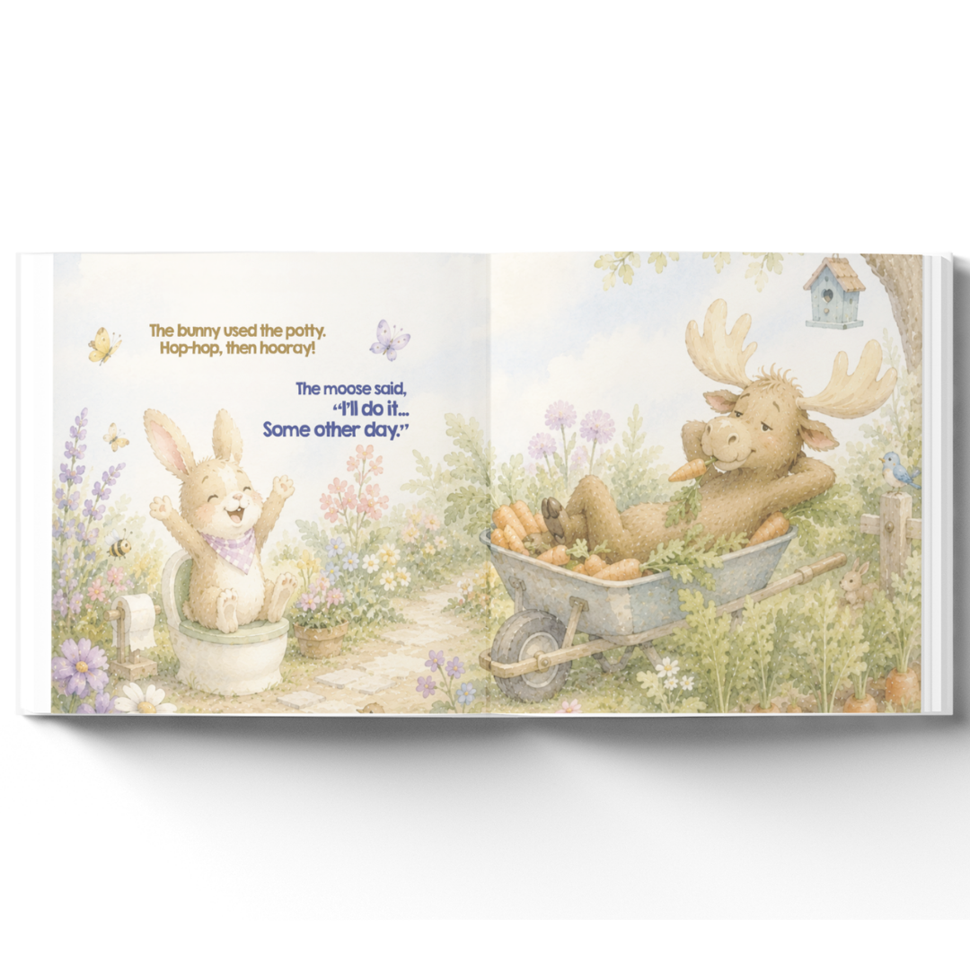 Personalized Potty Training Book for Toddlers | Everybody Poops Except the Moose | Custom Toilet Learning Story | Potty Training Gift