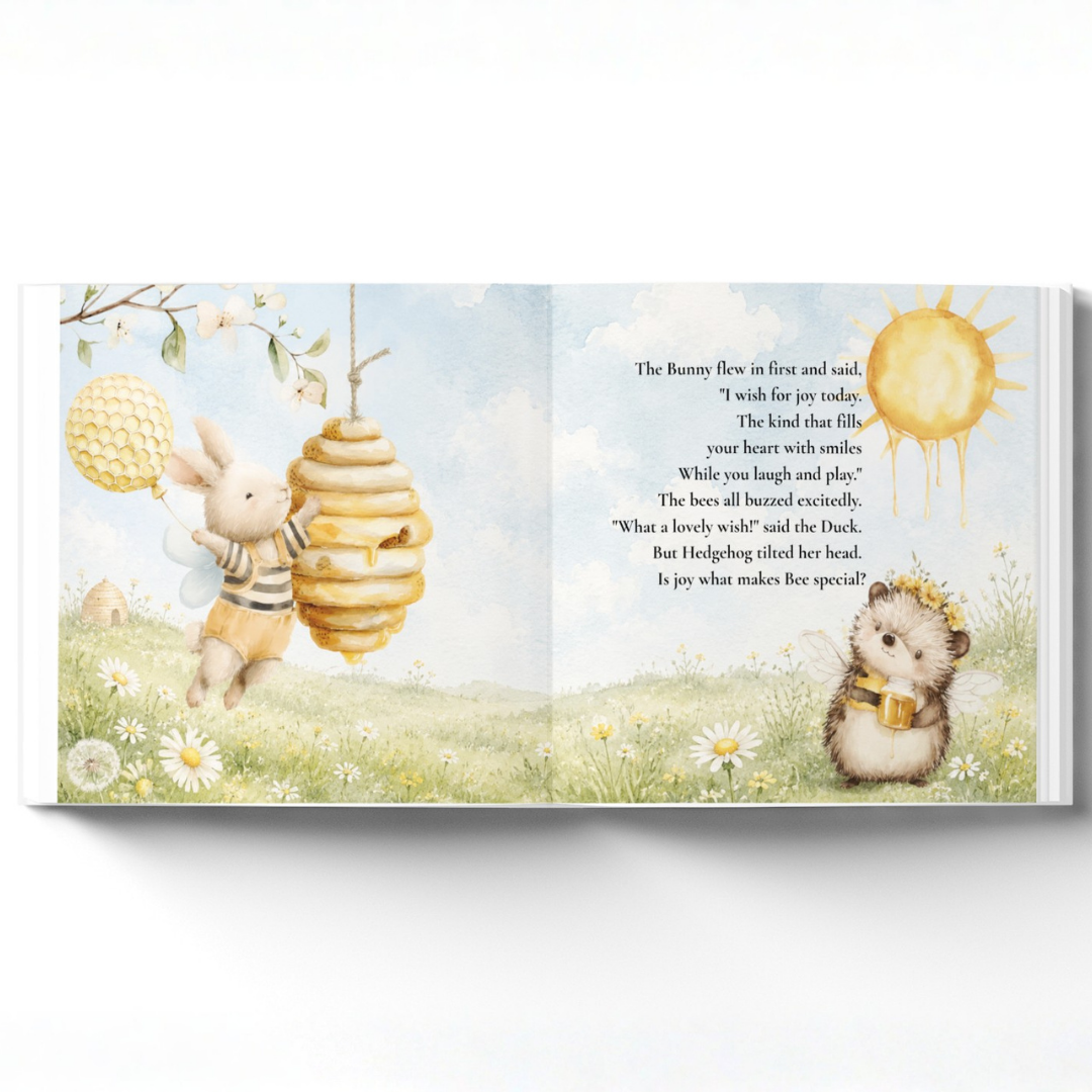 Personalized Bee-Day Birthday Book for Kids, Birthday Wish Book, Custom Birthday Storybook, Keepsake Gift for Children