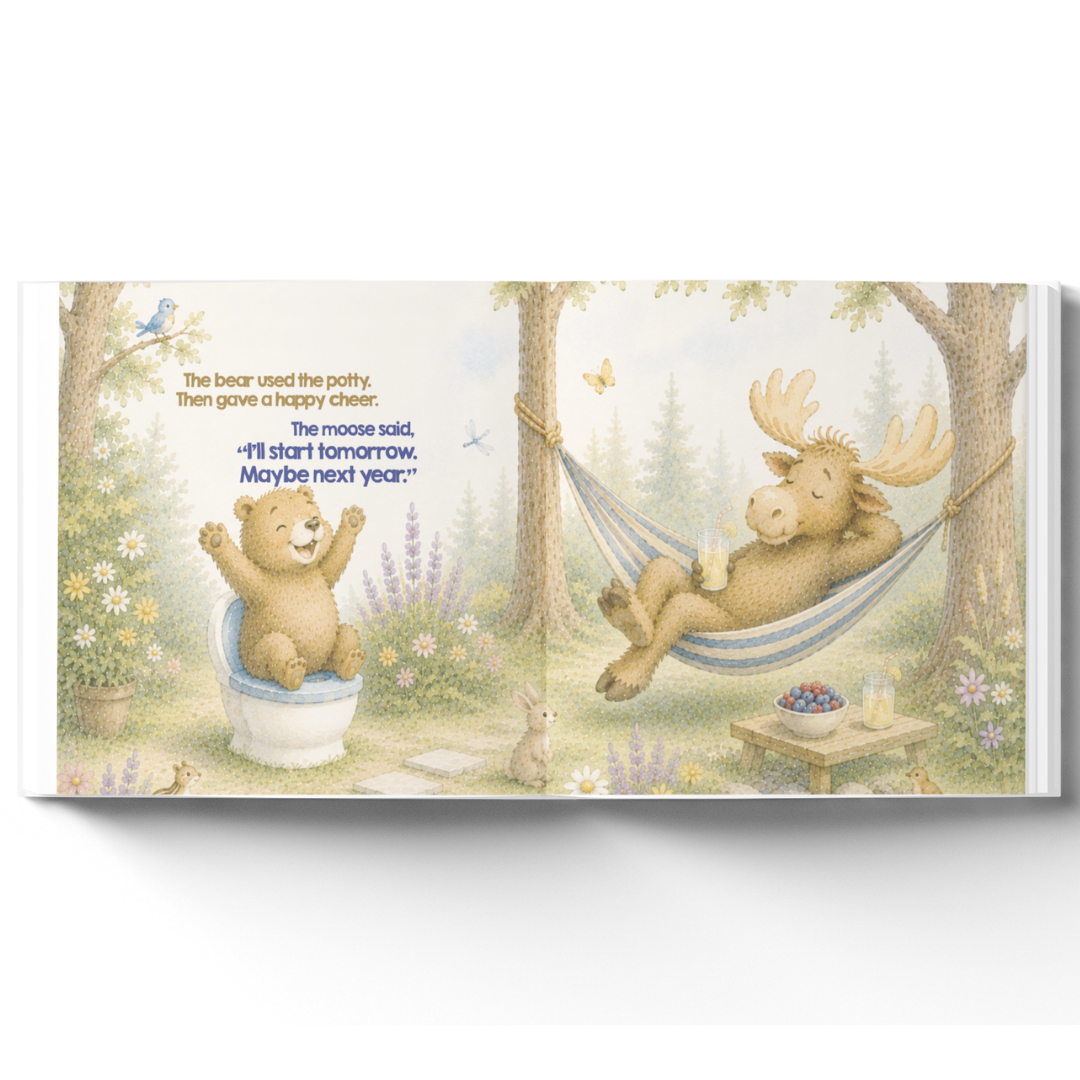 Personalized Potty Training Book for Toddlers | Everybody Poops Except the Moose | Custom Toilet Learning Story | Potty Training Gift