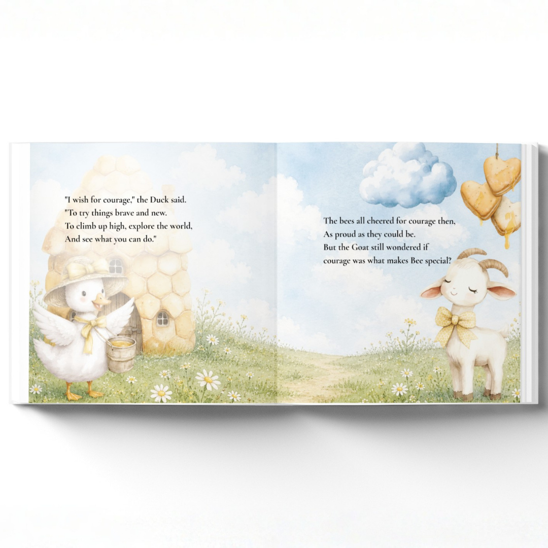 Personalized Bee-Day Birthday Book for Kids, Birthday Wish Book, Custom Birthday Storybook, Keepsake Gift for Children