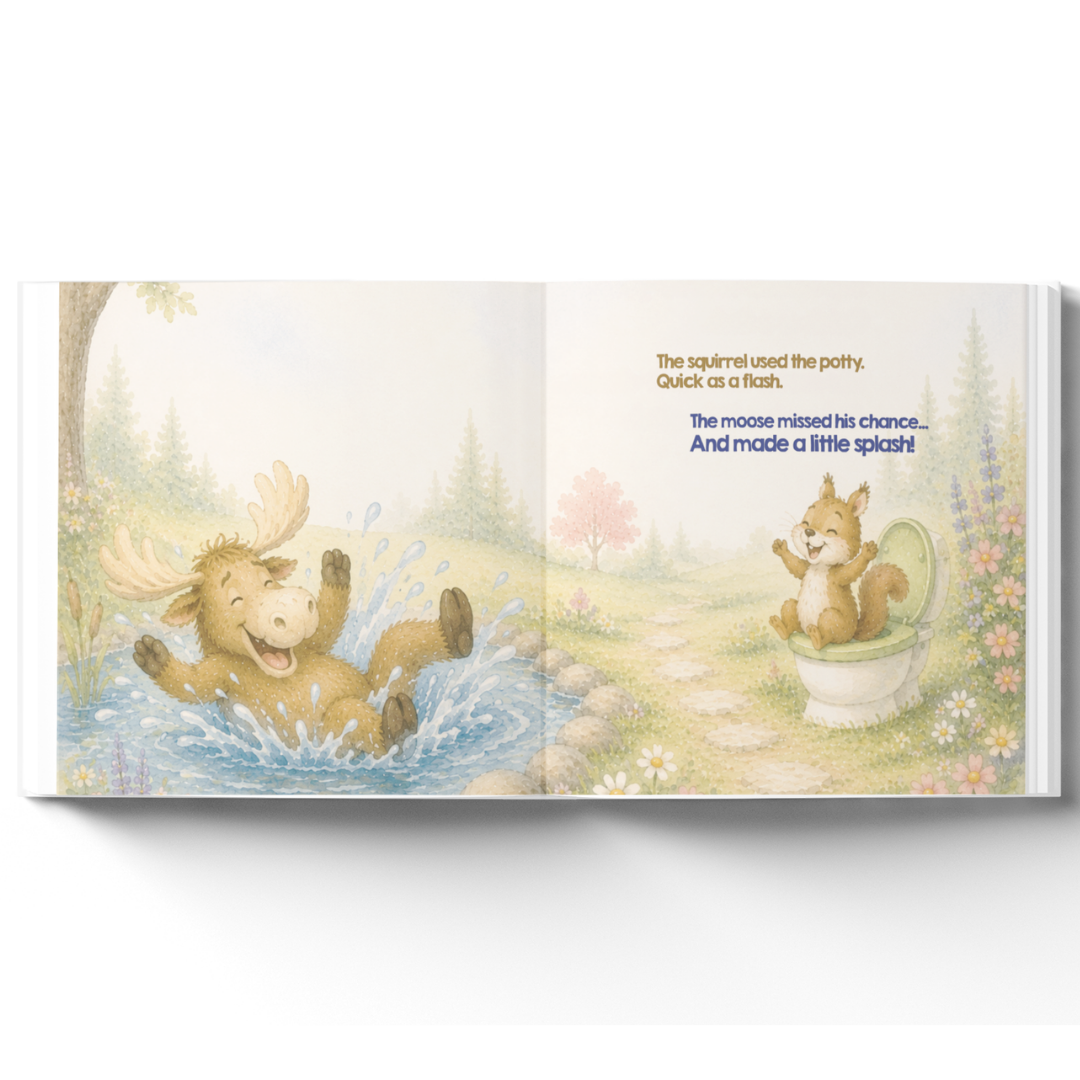 Personalized Potty Training Book for Toddlers | Everybody Poops Except the Moose | Custom Toilet Learning Story | Potty Training Gift