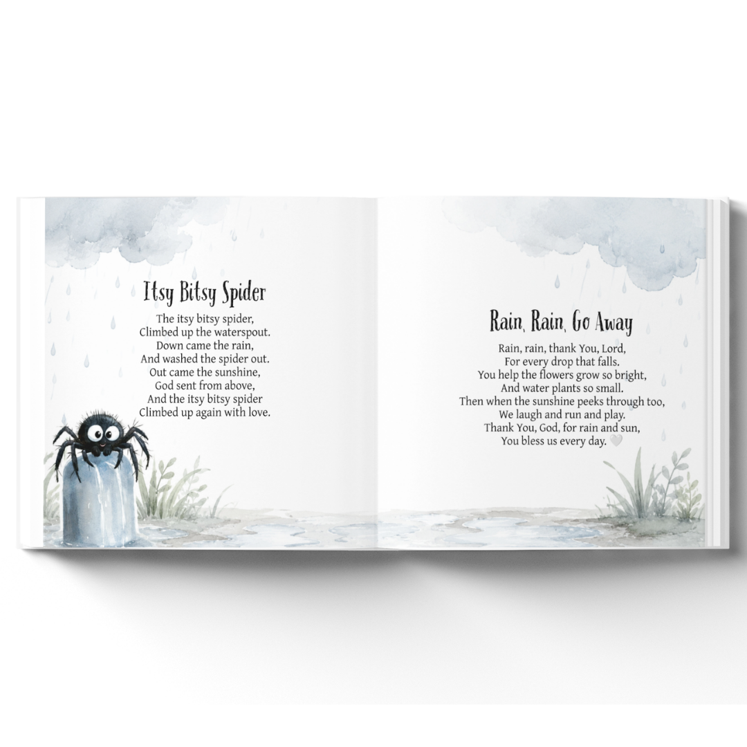 Personalized Christian Nursery Rhymes Book, Custom Baby Name Storybook, Baby Shower Gift for Boy or Girl, First Birthday Gift, Baby Keepsake