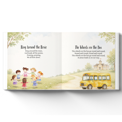 Personalized Christian Nursery Rhymes Book, Custom Baby Name Storybook, Baby Shower Gift for Boy or Girl, First Birthday Gift, Baby Keepsake