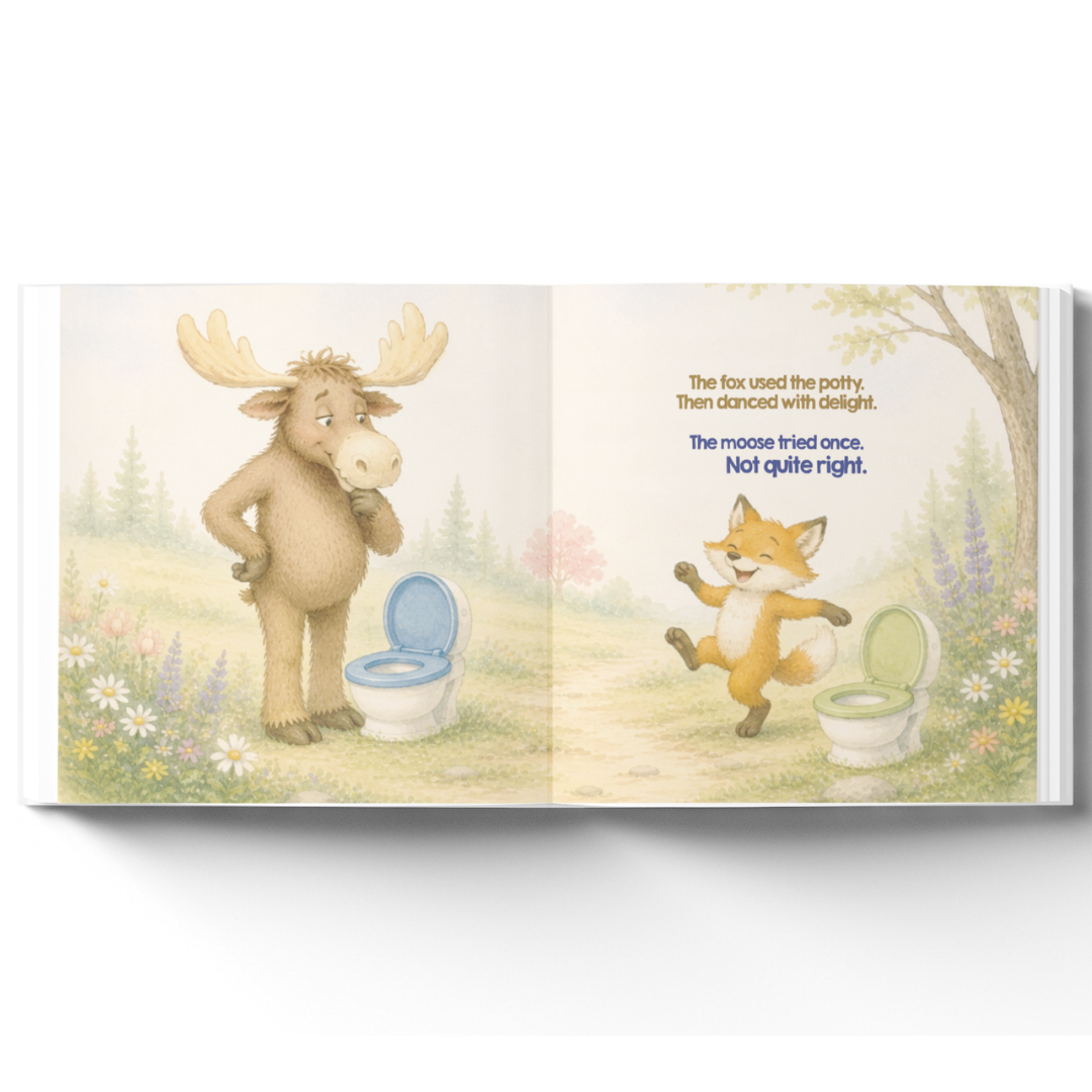Personalized Potty Training Book for Toddlers | Everybody Poops Except the Moose | Custom Toilet Learning Story | Potty Training Gift