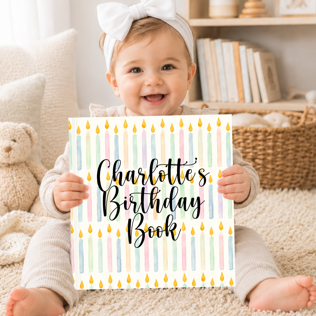Personalized Birthday Memory Book, Birthday Keepsake, 18 Year Birthday Tradition, First Birthday to 18 Gift
