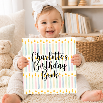 Personalized Birthday Memory Book, Birthday Keepsake, 18 Year Birthday Tradition, First Birthday to 18 Gift