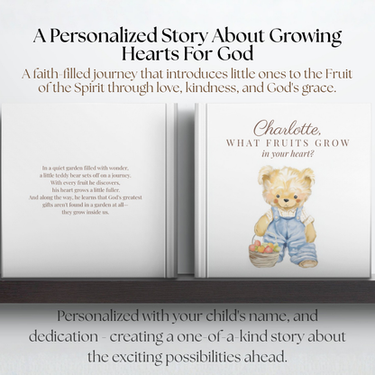 My Fruit of the Spirit Journey | Personalized Christian Book for Kids, Baptism Gift, Bible Storybook, Christian Gift