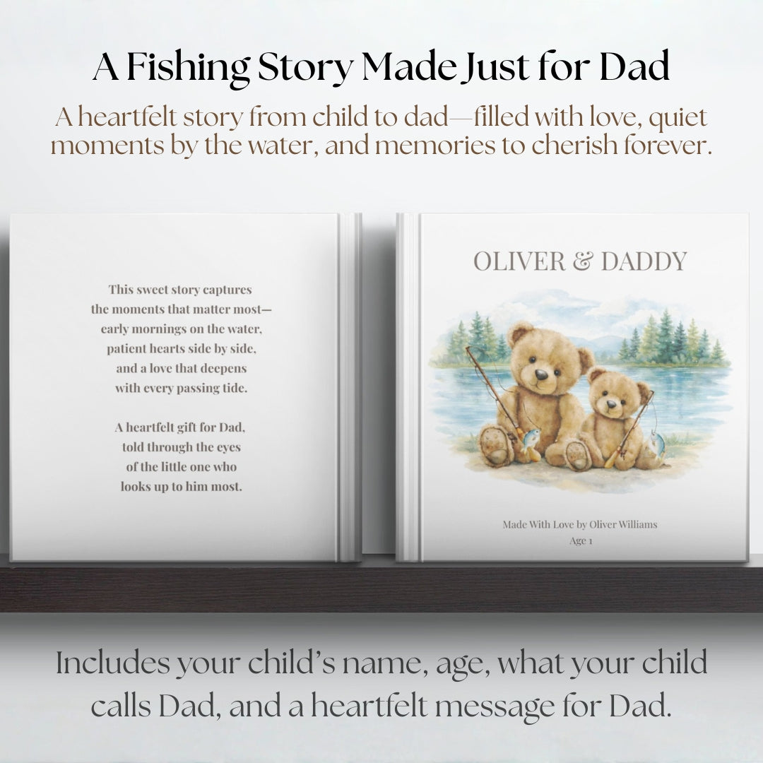 Fishing Gift for Dad, Custom Father’s Day Book, Personalized Daddy Fishing Story, Keepsake Gift from Child