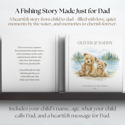 Fishing Gift for Dad, Custom Father’s Day Book, Personalized Daddy Fishing Story, Keepsake Gift from Child