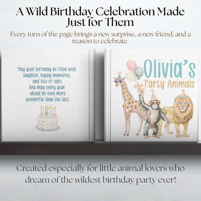 Personalized Birthday Book for Kids, Custom Birthday Storybook, First Birthday Gift, Animal Birthday Keepsake