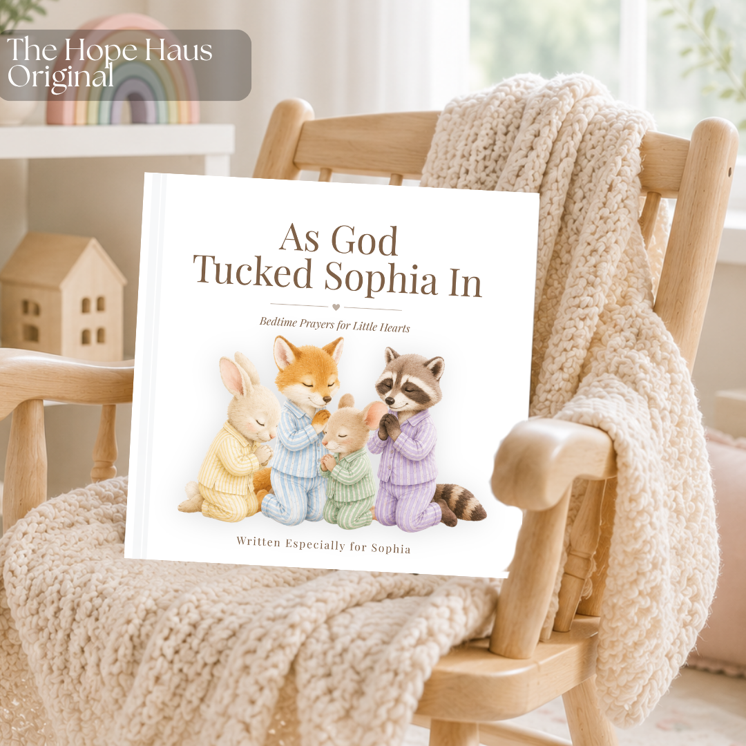 Personalized Christian Book, Bedtime Prayer Book for Kids, Custom Name Faith Based Storybook, Christian Keepsake Gift