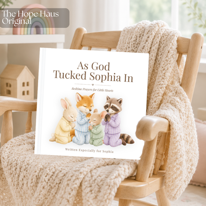 Personalized Christian Book, Bedtime Prayer Book for Kids, Custom Name Faith Based Storybook, Christian Keepsake Gift