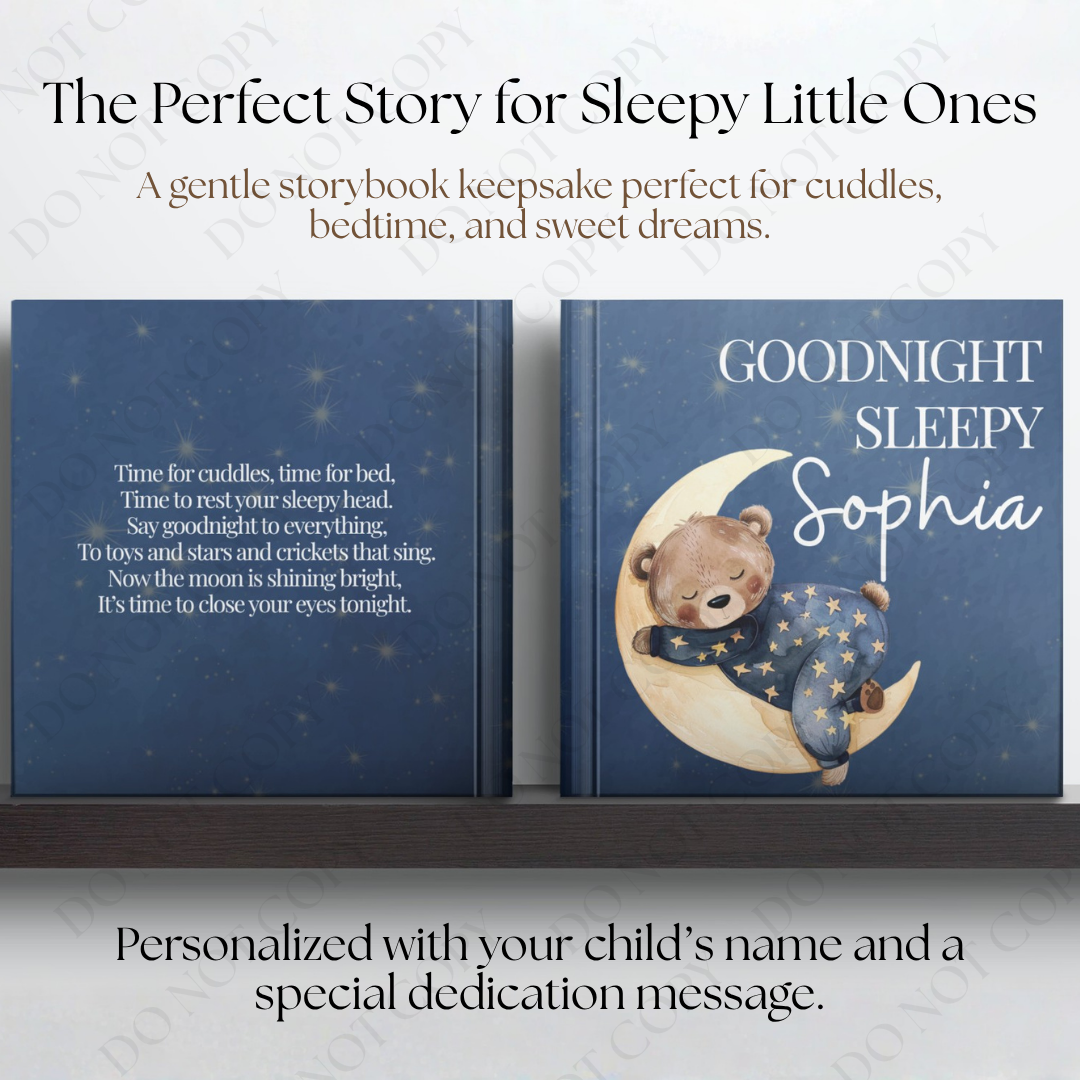 Personalized Bedtime Story Book, Custom Goodnight Book for Kids, Personalized Children's Book, Toddler Gift, Baby Keepsake, Name Storybook