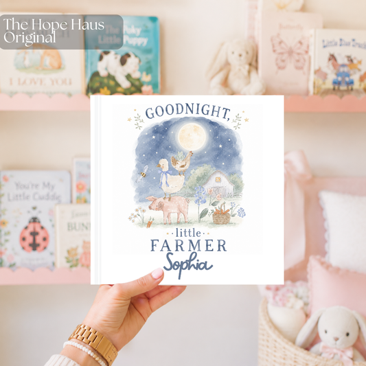 Personalized Farm Bedtime Book for Kids | Goodnight Little Farmer Storybook | Custom Baby & Toddler Gift | Farm Animal Book