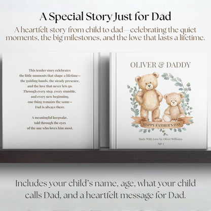 Father's Day Gift from Kids, Gift for Dad from Child, First Fathers Day, Personalized Children's Book, Gift for Dad, Birthday Gift for Dad