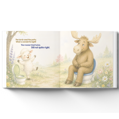 Personalized Potty Training Book for Toddlers | Everybody Poops Except the Moose | Custom Toilet Learning Story | Potty Training Gift