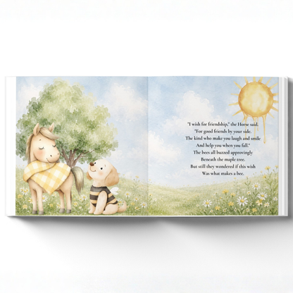 Personalized Bee-Day Birthday Book for Kids, Birthday Wish Book, Custom Birthday Storybook, Keepsake Gift for Children