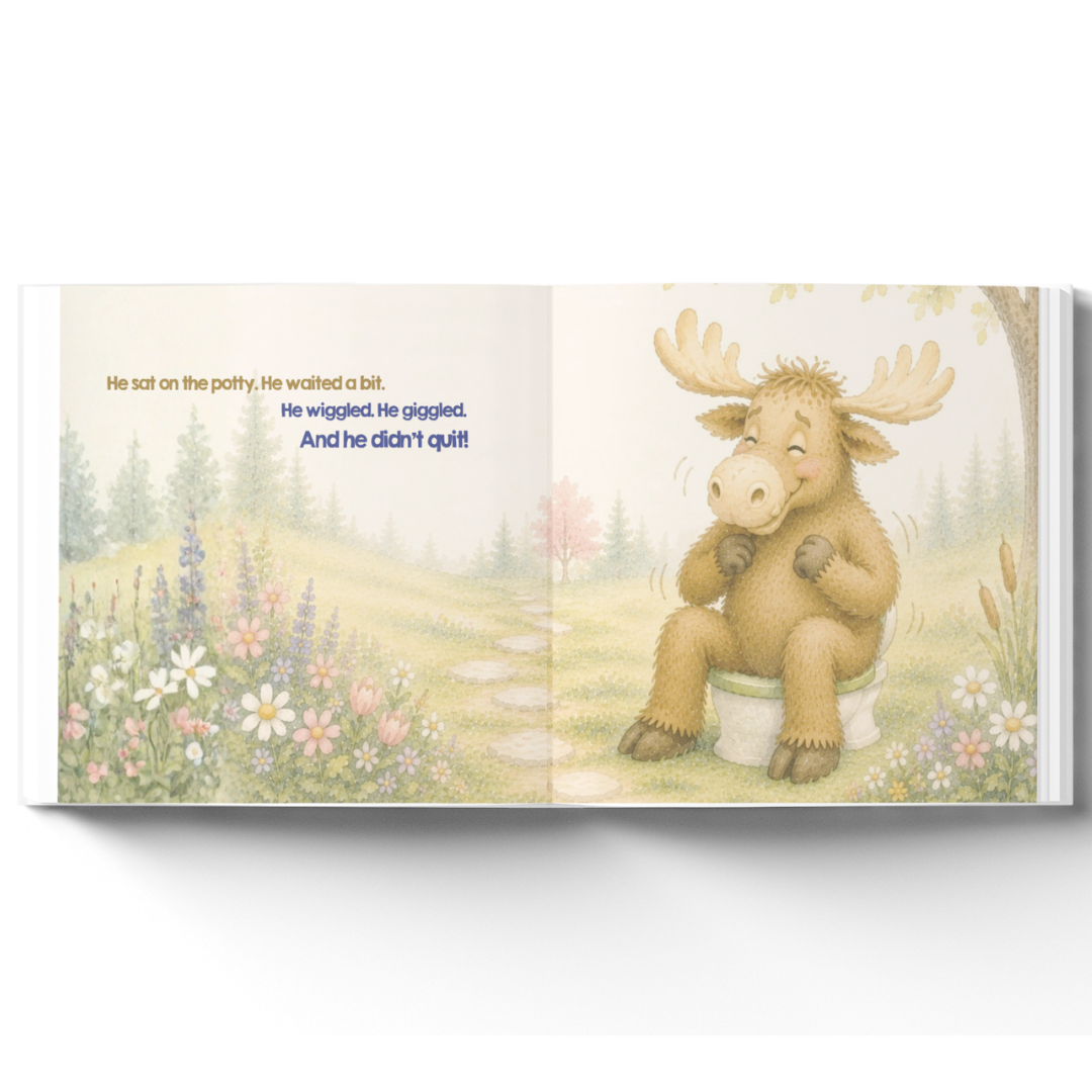 Personalized Potty Training Book for Toddlers | Everybody Poops Except the Moose | Custom Toilet Learning Story | Potty Training Gift