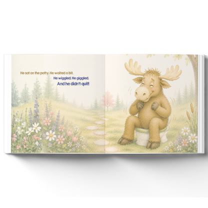 Personalized Potty Training Book for Toddlers | Everybody Poops Except the Moose | Custom Toilet Learning Story | Potty Training Gift