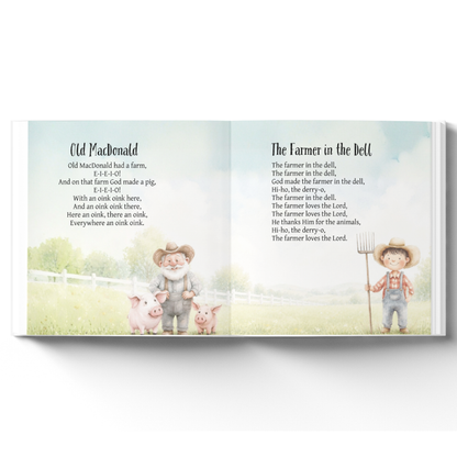 Personalized Christian Nursery Rhymes Book, Custom Baby Name Storybook, Baby Shower Gift for Boy or Girl, First Birthday Gift, Baby Keepsake