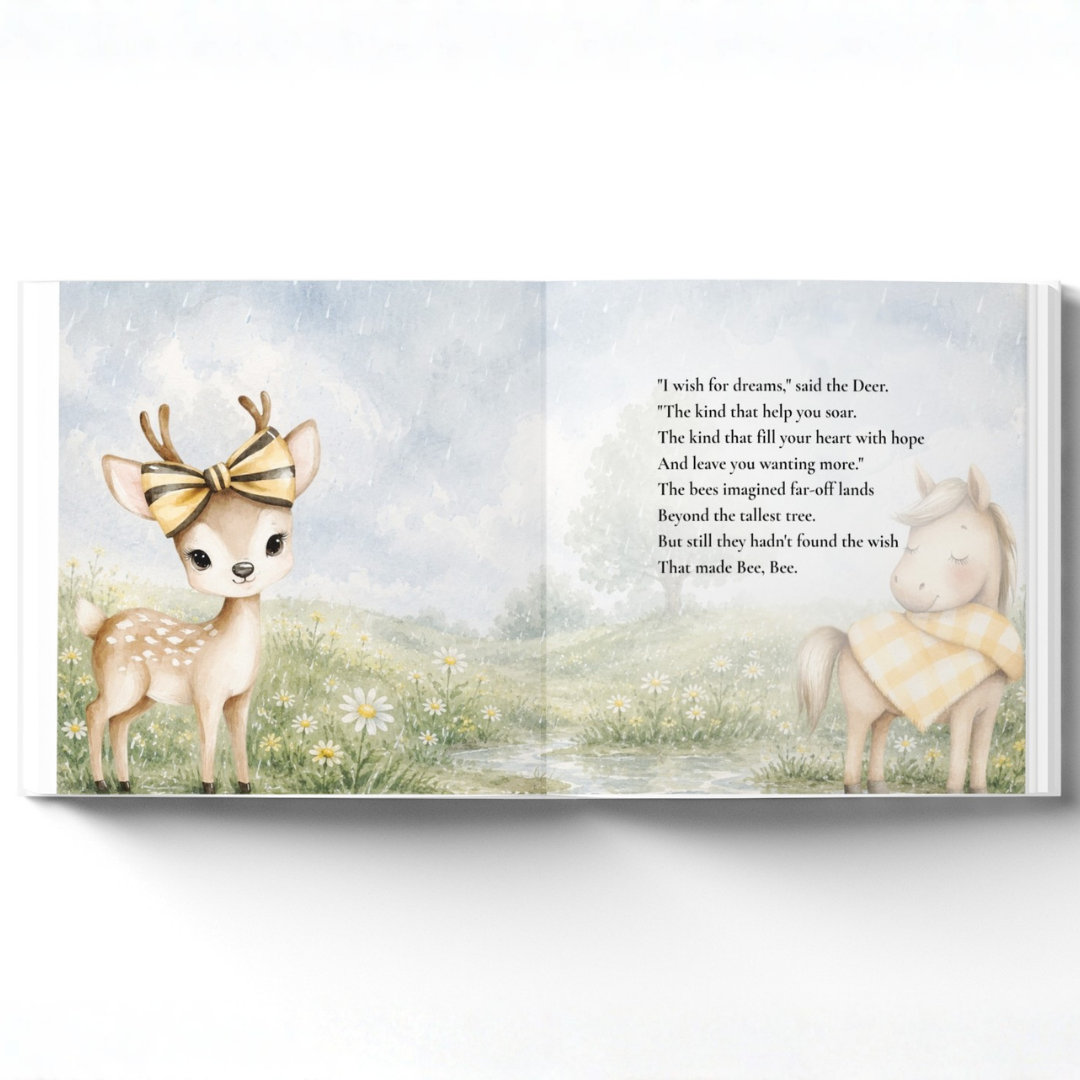 Personalized Bee-Day Birthday Book for Kids, Birthday Wish Book, Custom Birthday Storybook, Keepsake Gift for Children