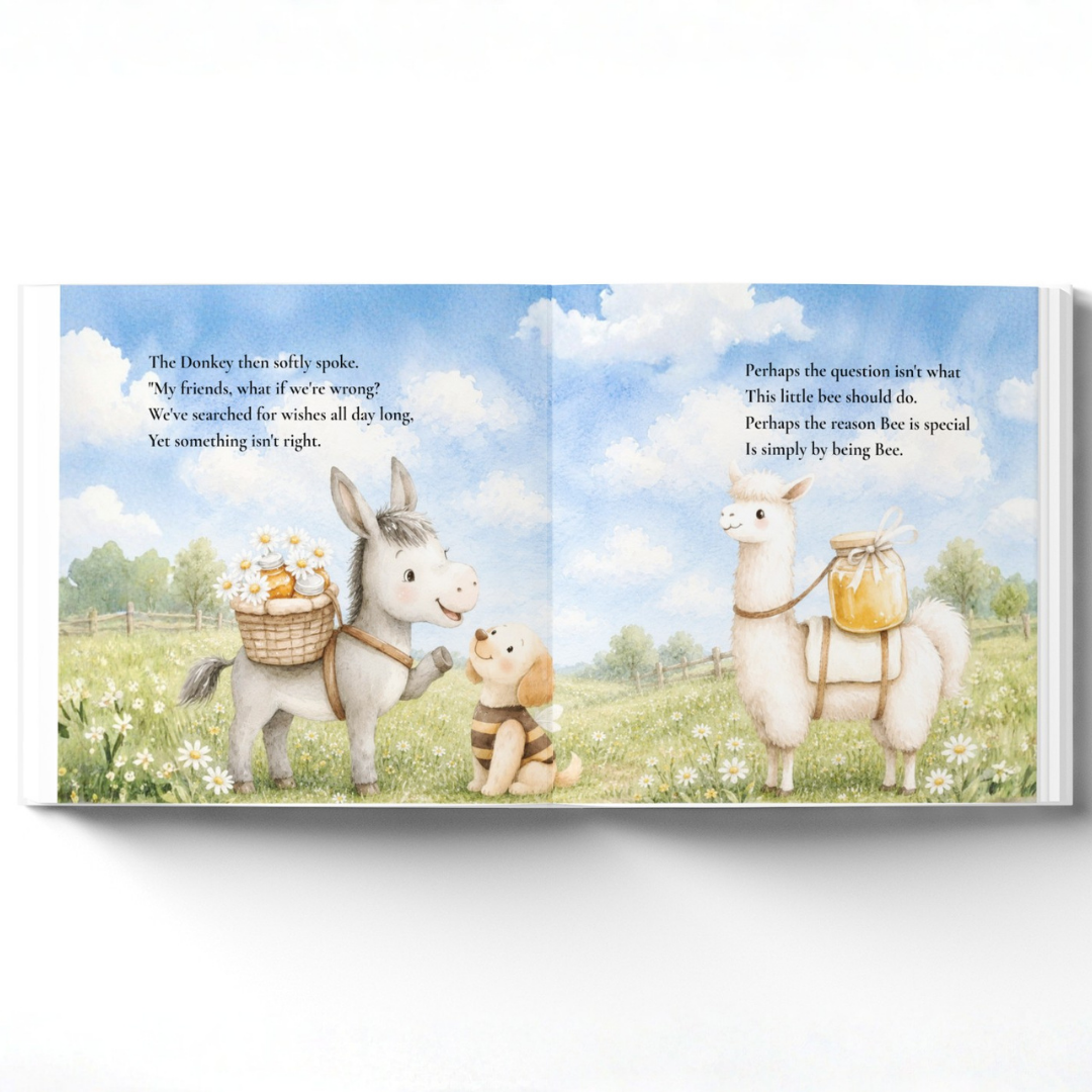 Personalized Bee-Day Birthday Book for Kids, Birthday Wish Book, Custom Birthday Storybook, Keepsake Gift for Children