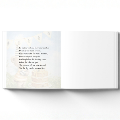 Personalized Bee-Day Birthday Book for Kids, Birthday Wish Book, Custom Birthday Storybook, Keepsake Gift for Children