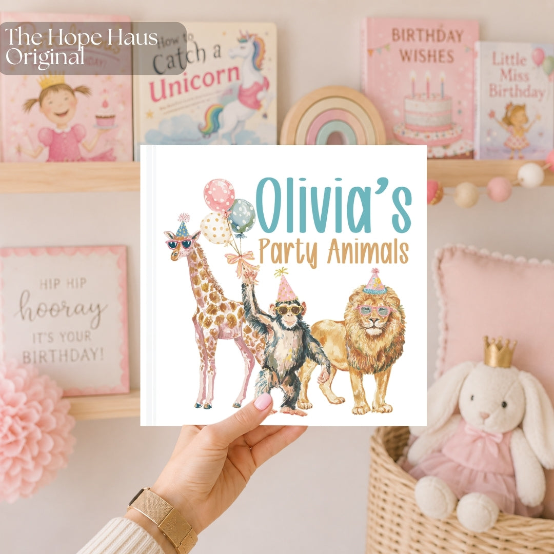 Personalized Birthday Book for Kids, Custom Birthday Storybook, First Birthday Gift, Animal Birthday Keepsake