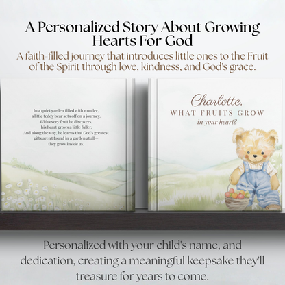 My Fruit of the Spirit Journey | Personalized Christian Book for Kids, Baptism Gift, Bible Storybook, Christian Gift