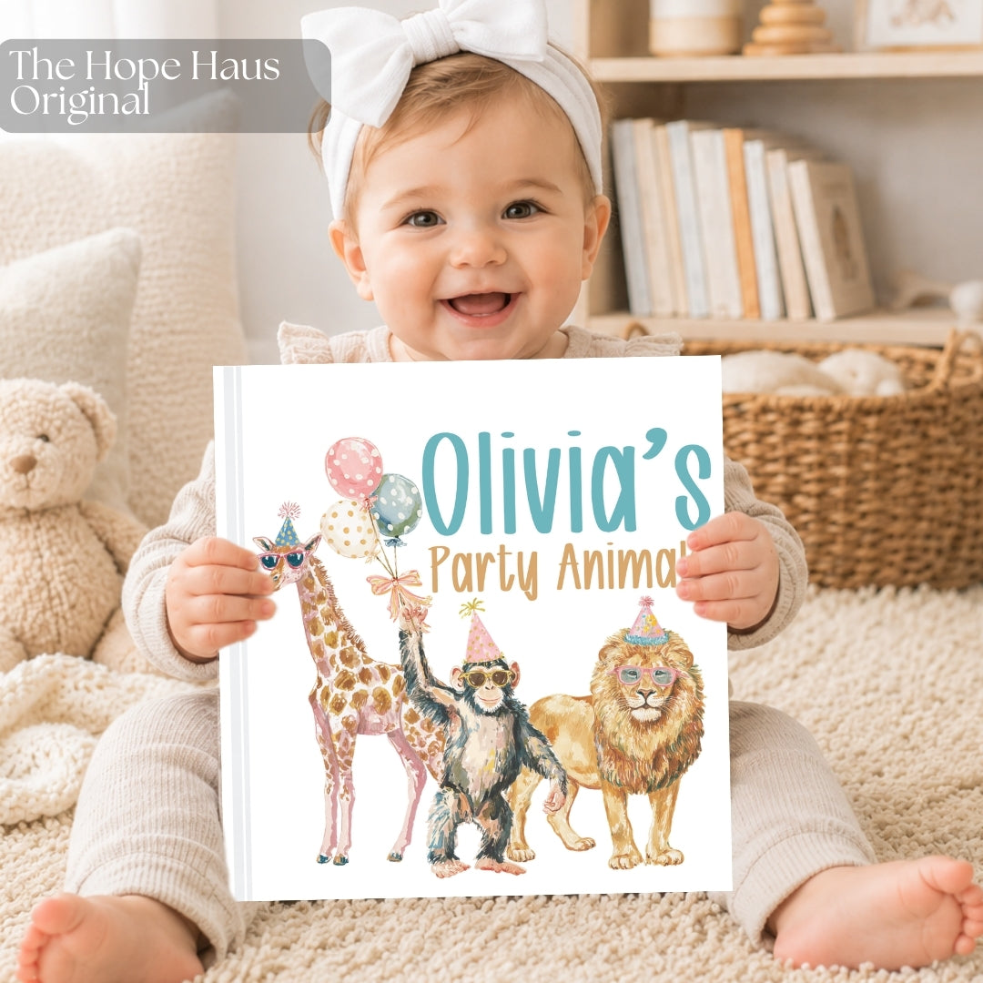 Personalized Birthday Book for Kids, Custom Birthday Storybook, First Birthday Gift, Animal Birthday Keepsake