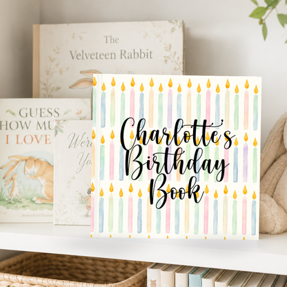 Personalized Birthday Memory Book, Birthday Keepsake, 18 Year Birthday Tradition, First Birthday to 18 Gift