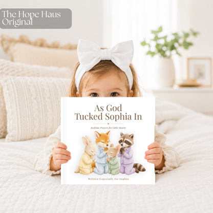 Personalized Christian Book, Bedtime Prayer Book for Kids, Custom Name Faith Based Storybook, Christian Keepsake Gift