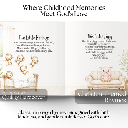Personalized Christian Nursery Rhymes Book, Custom Faith Gift for Kids, Baptism Gift, Baby Dedication, Easter Gift, Christian Keepsake