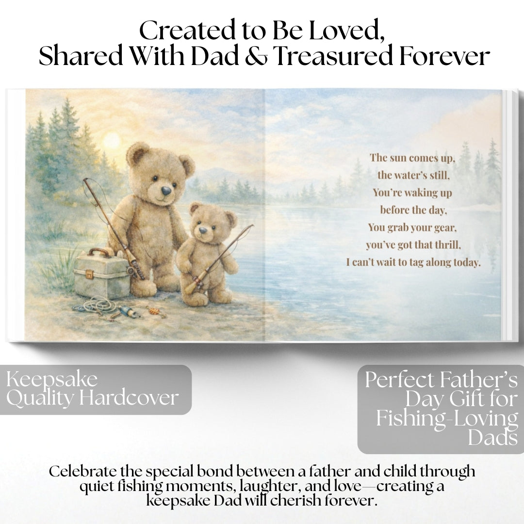 Fishing Gift for Dad, Custom Father’s Day Book, Personalized Daddy Fishing Story, Keepsake Gift from Child