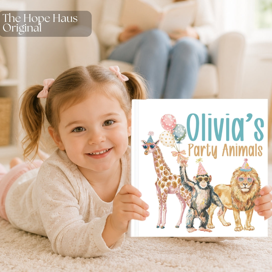 Personalized Birthday Book for Kids, Custom Birthday Storybook, First Birthday Gift, Animal Birthday Keepsake