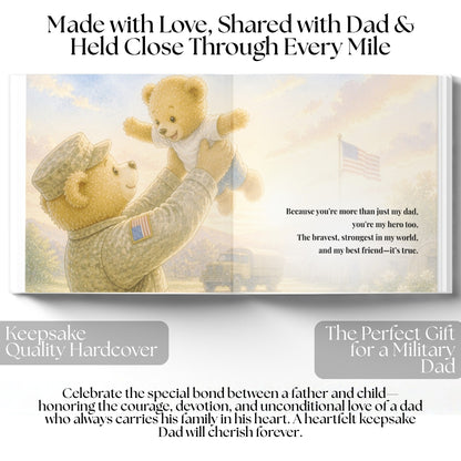 Personalized Military Dad Book, Deployment Gift From Kids, Fathers Day Military Daddy Keepsake Story