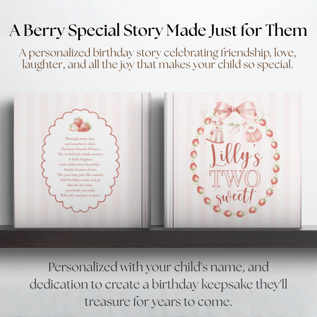 Personalized 2nd Birthday Book for Girls | Custom Birthday Storybook | Birthday Keepsake Gift | Personalized Gift for Child | Age 2