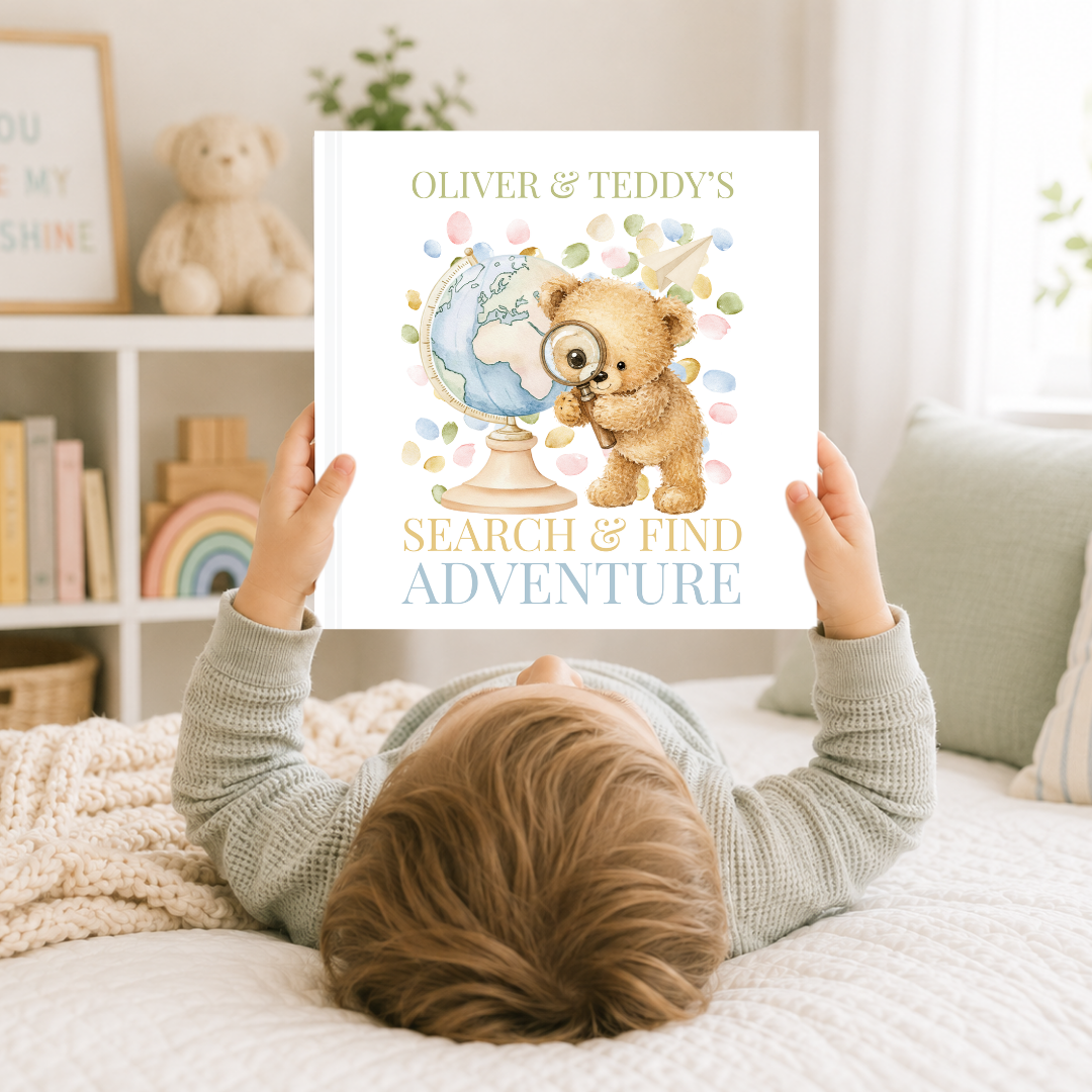 Personalized Search and Find Book, Toddler Busy Book, Custom Name Storybook, Interactive Seek and Find Gift for Kids
