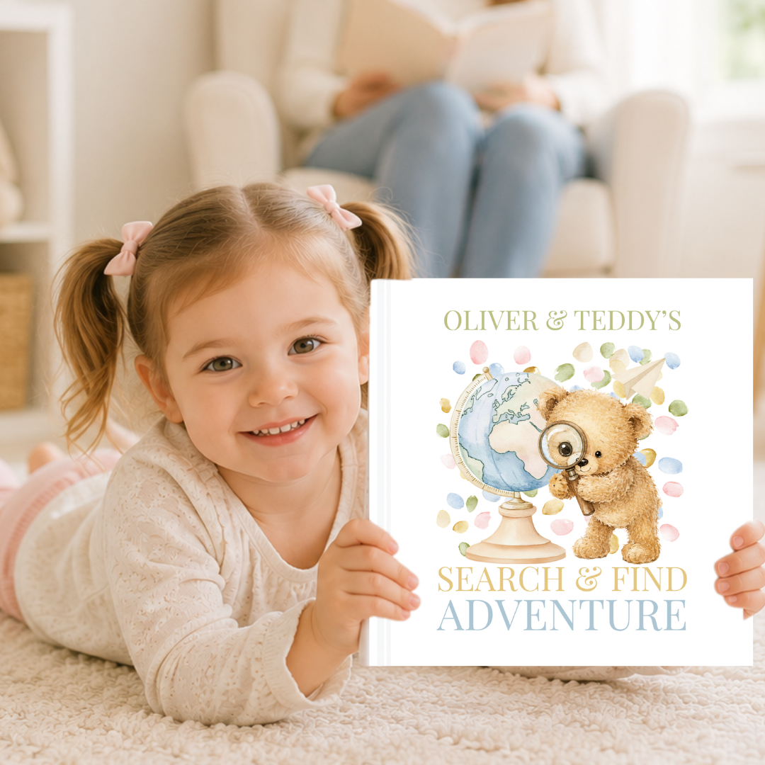 Personalized Search and Find Book, Toddler Busy Book, Custom Name Storybook, Interactive Seek and Find Gift for Kids