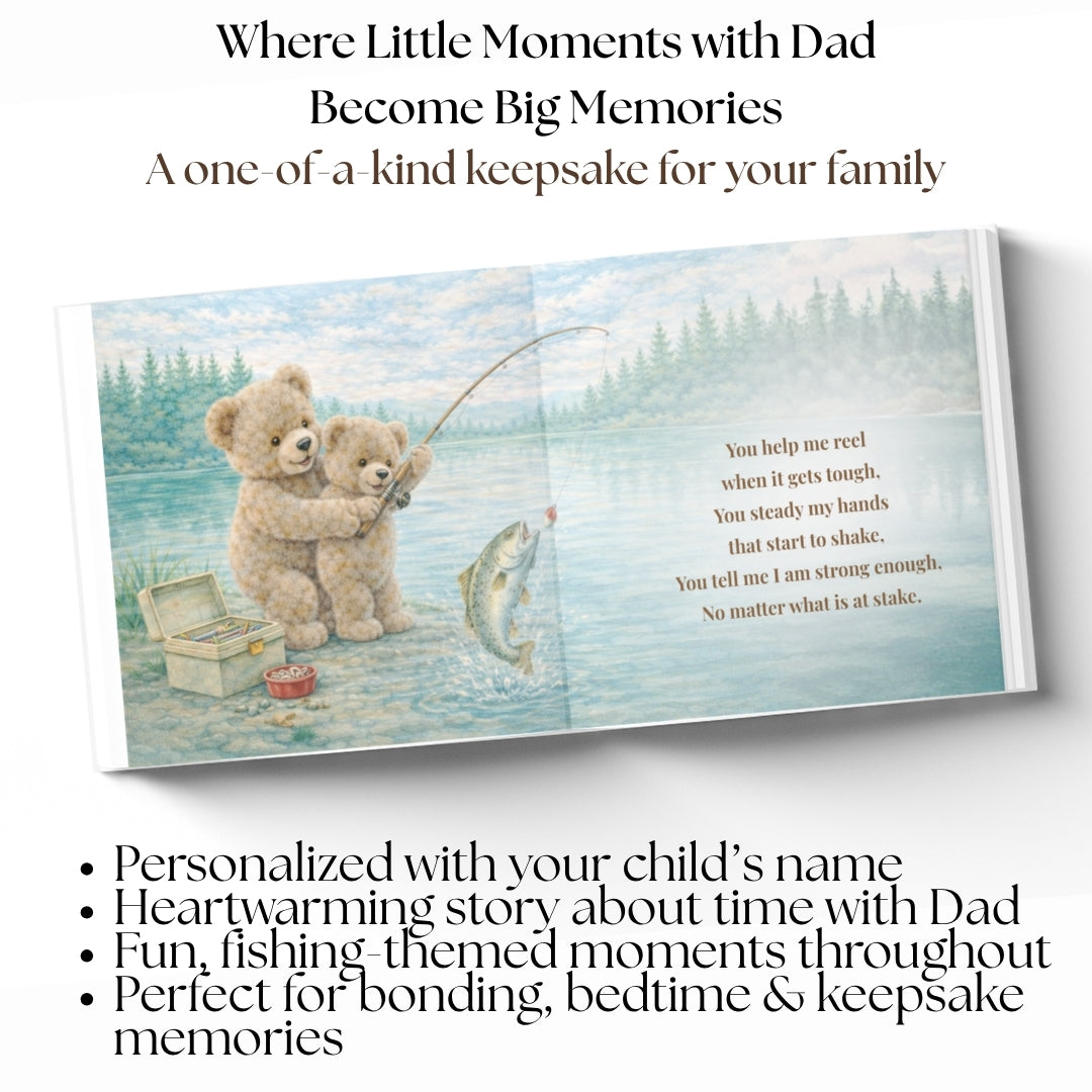 Fishing Gift for Dad, Custom Father’s Day Book, Personalized Daddy Fishing Story, Keepsake Gift from Child