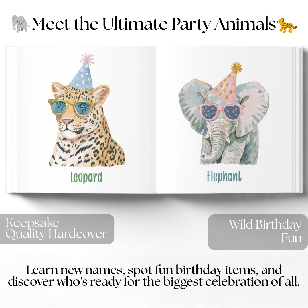 Personalized Birthday Book for Kids, Custom Birthday Storybook, First Birthday Gift, Animal Birthday Keepsake