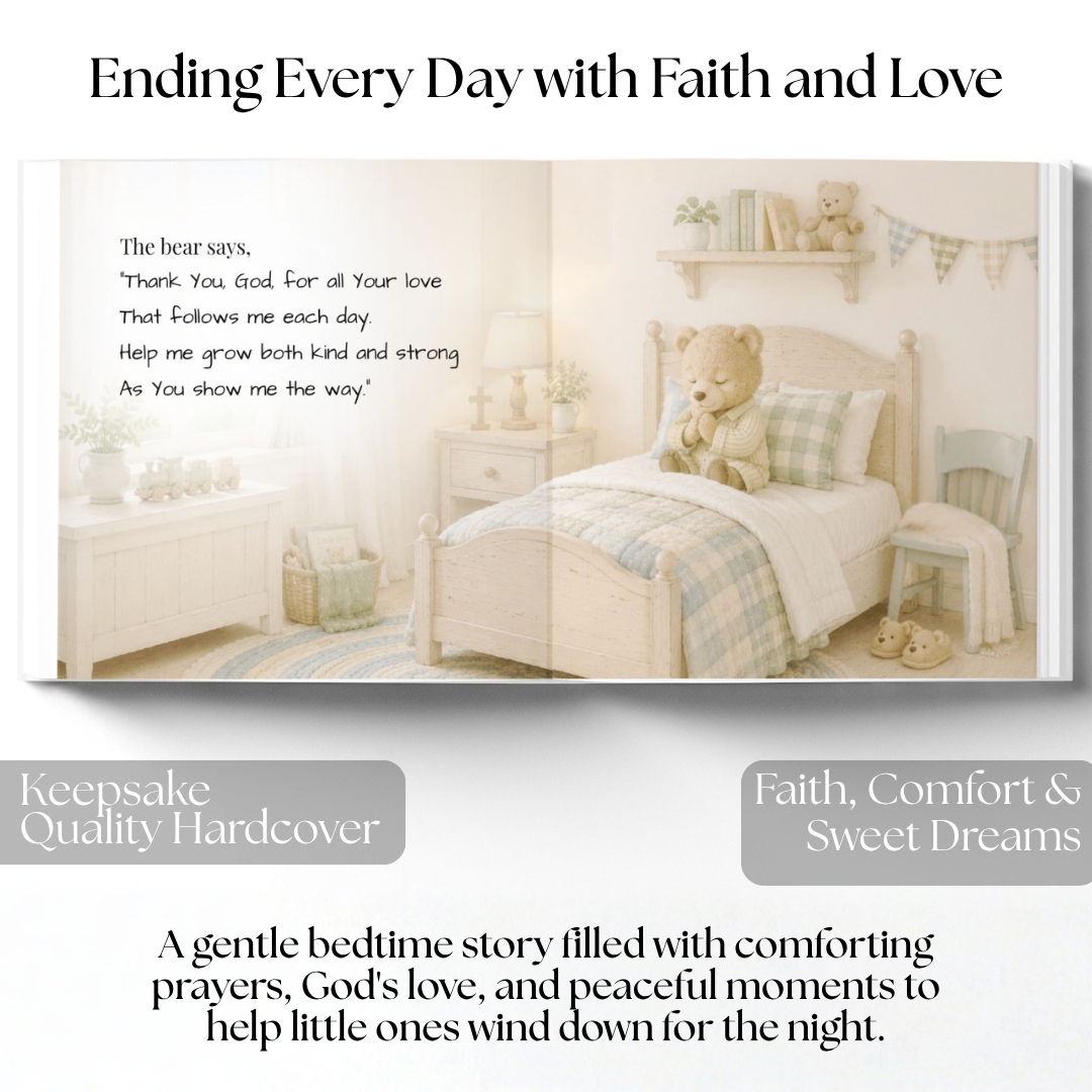 Personalized Christian Book, Bedtime Prayer Book for Kids, Custom Name Faith Based Storybook, Christian Keepsake Gift