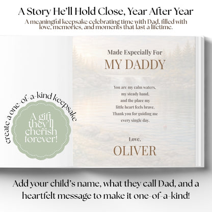 Fishing Gift for Dad, Custom Father’s Day Book, Personalized Daddy Fishing Story, Keepsake Gift from Child