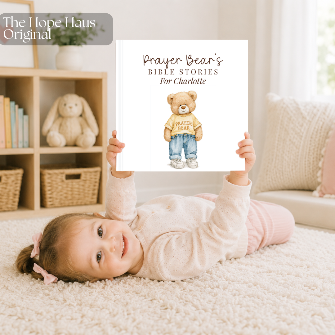 My Personalized Bible Story Book, Christian Keepsake Gift, Baptism Gift, Faith Based Storybook for Kids