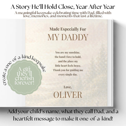 Father's Day Gift from Kids, Gift for Dad from Child, First Fathers Day, Personalized Children's Book, Gift for Dad, Birthday Gift for Dad