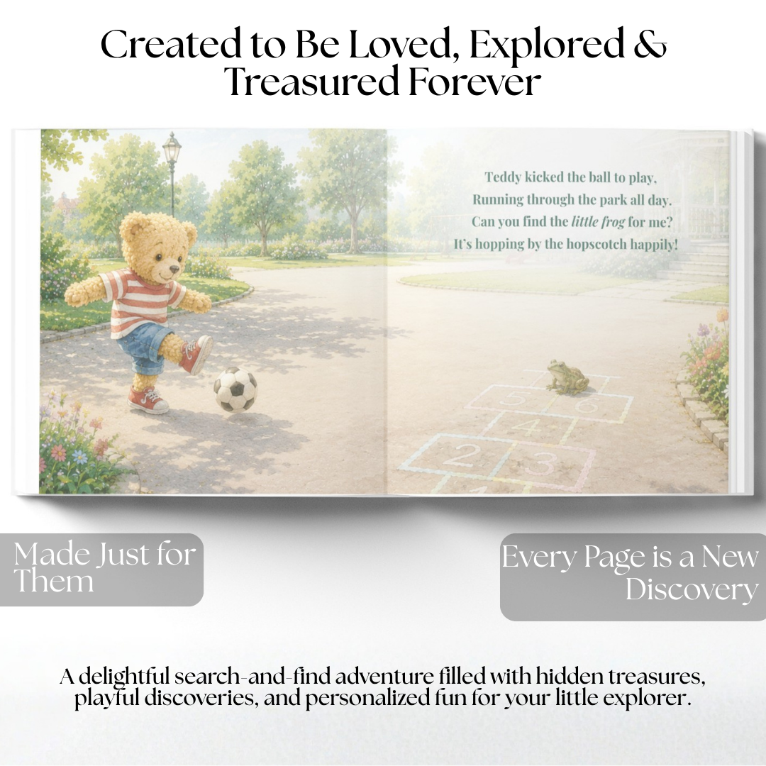Personalized Search and Find Book, Toddler Busy Book, Custom Name Storybook, Interactive Seek and Find Gift for Kids
